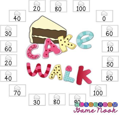Cake Walk Game Printable